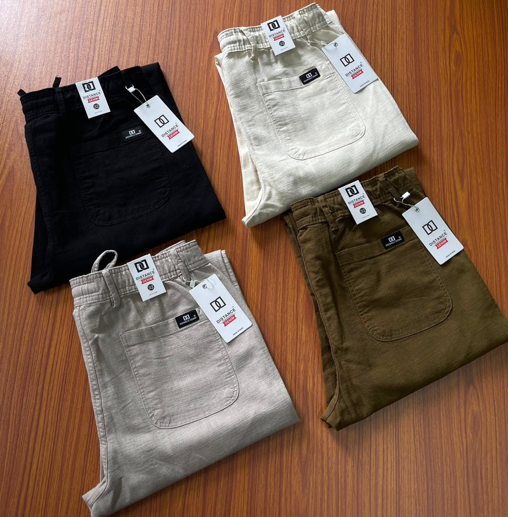 100% COTTON LINEN LYCRA FABRIC DISTANCE DENIM ®️