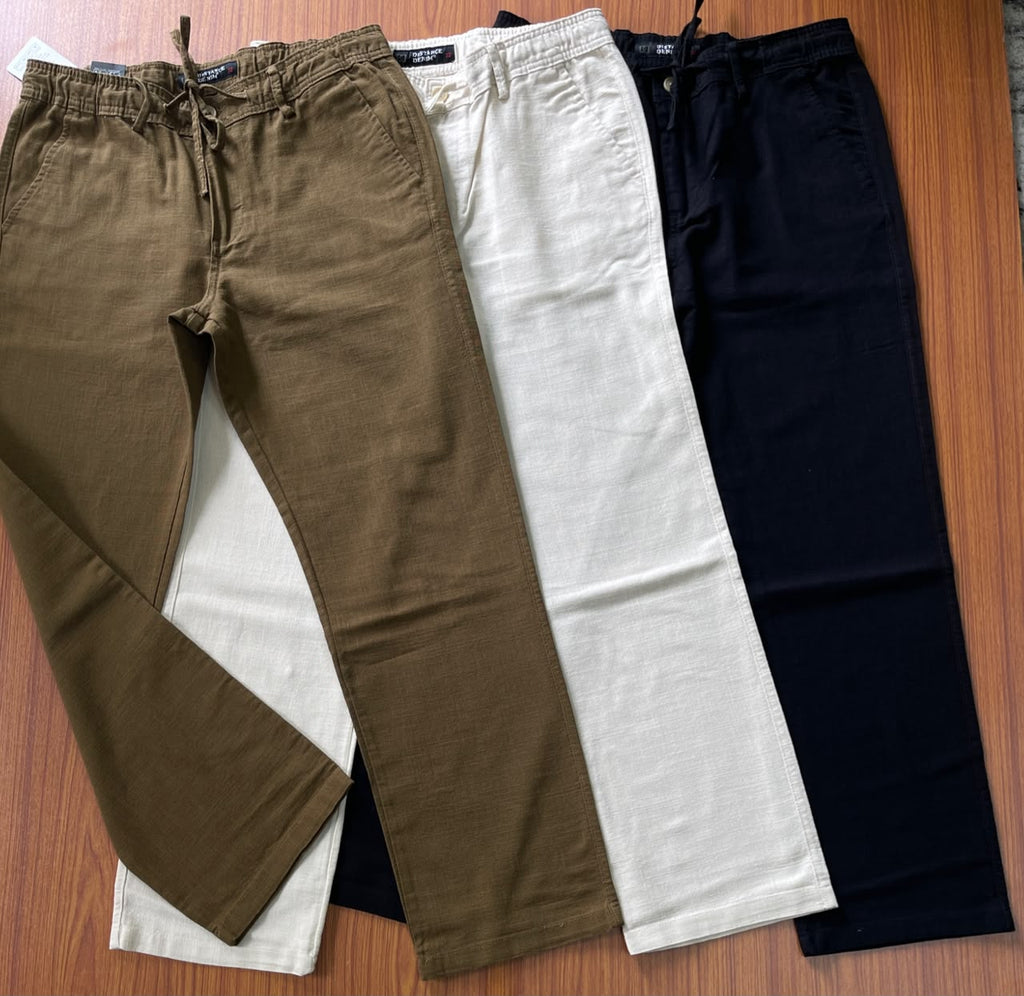100% COTTON LINEN LYCRA FABRIC DISTANCE DENIM ®️