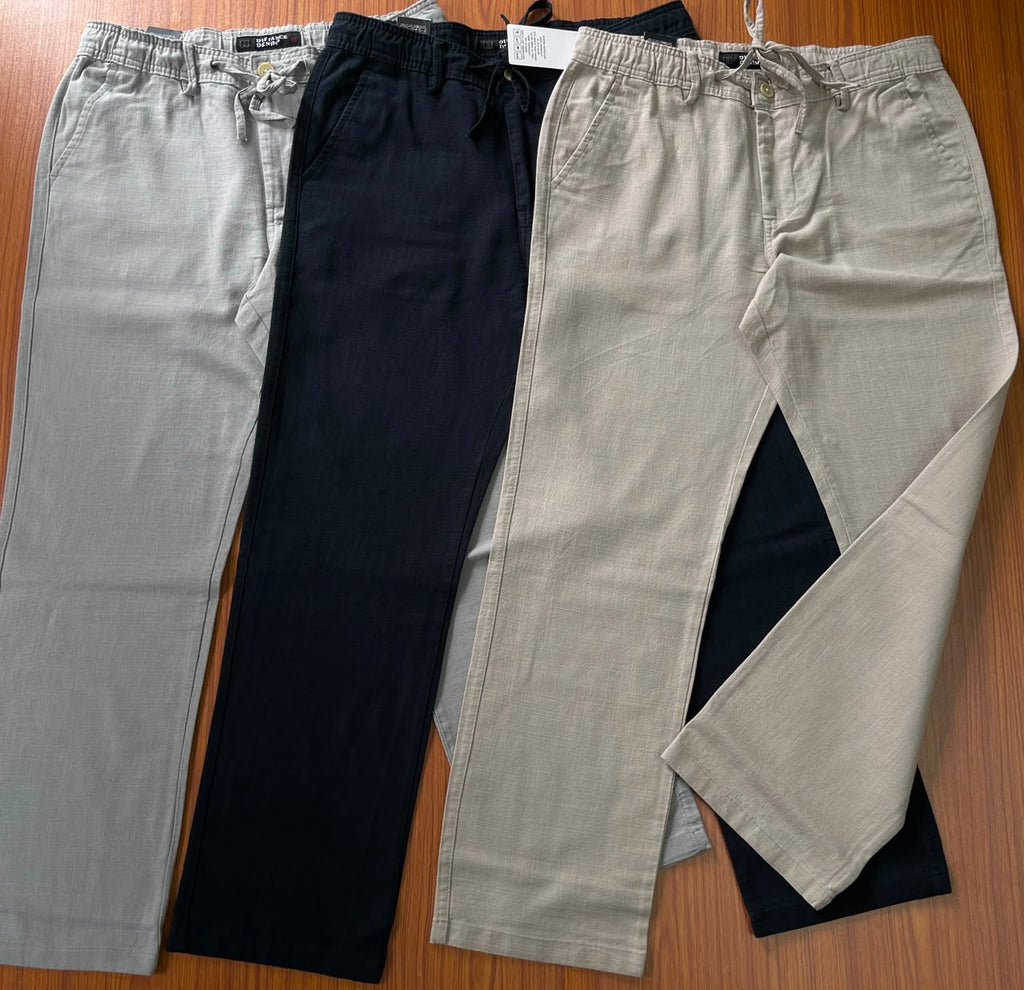 100% COTTON LINEN LYCRA FABRIC DISTANCE DENIM ®️