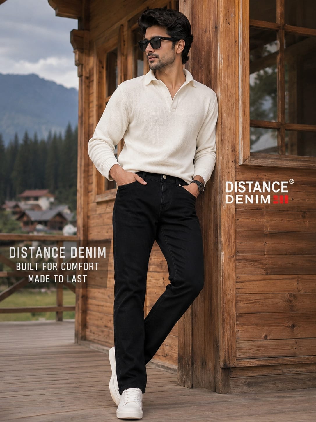 RAYMOND'S REACTIVE Z BLACK LYCRA PREMIUM QUALITY FABRIC DISTANCE DENIM ®️